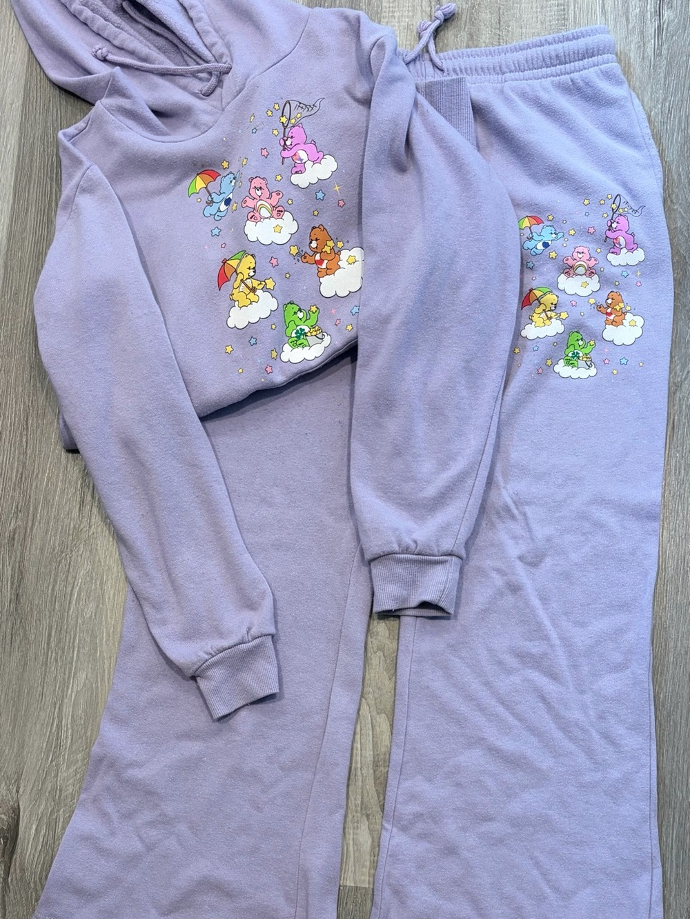 Care Bears graphic sweatshirt and sweatpants set